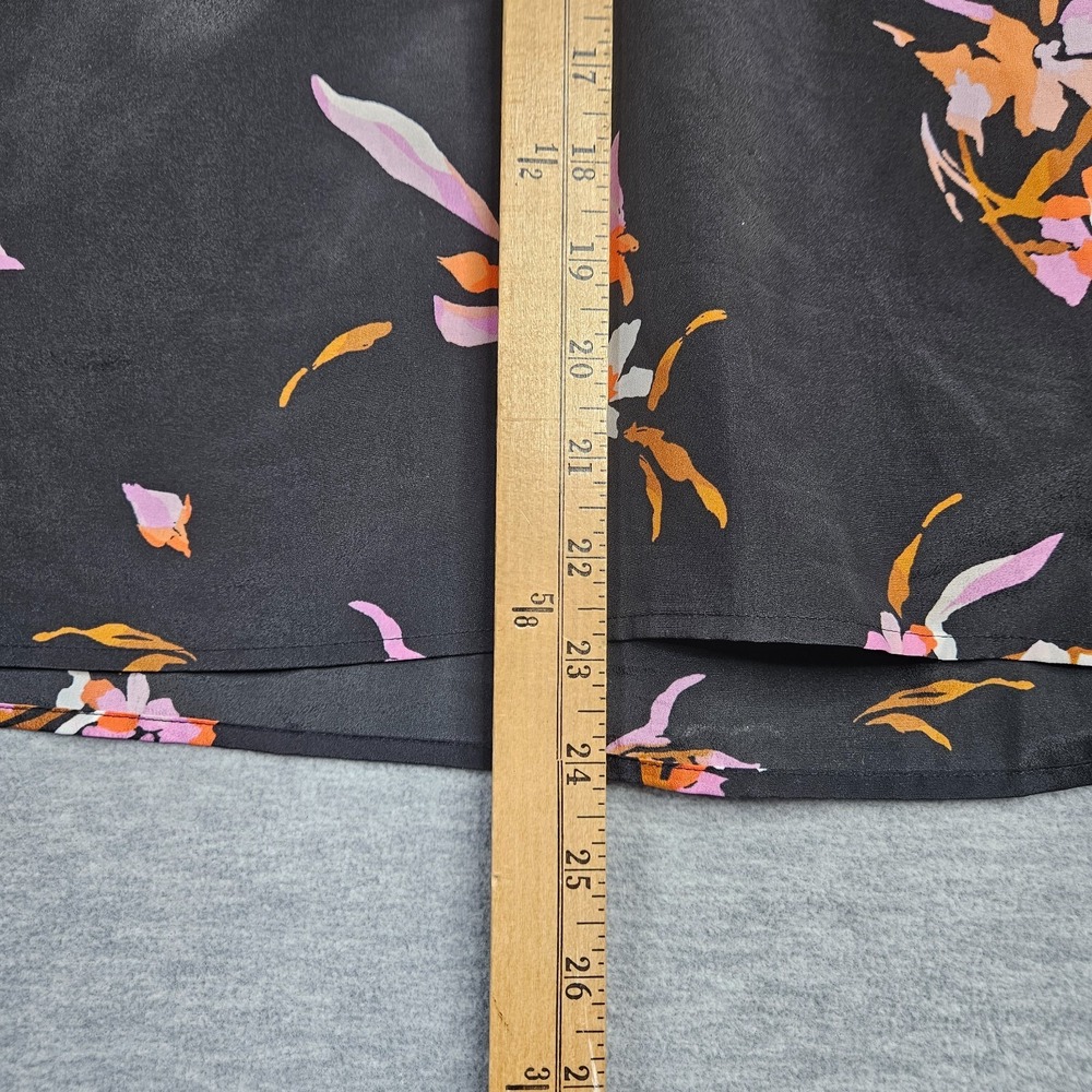 Joie Eilga Floral Printed Split Neckline Dropped Shoulders Elasticized Cuffs L - Picture 6 of 9